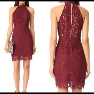 NWT BB Dakota Maroon Lace Dress